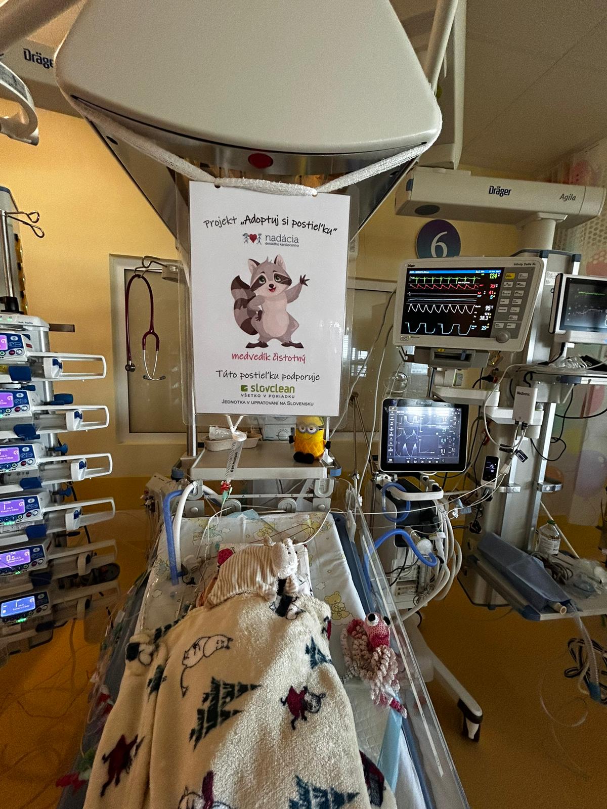 Adoptovaná postieľka spoločnosti SLOVCLEAN